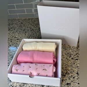 SKIMS Cotton Rib Tank 3-Pack - Pink Rosebud Multi